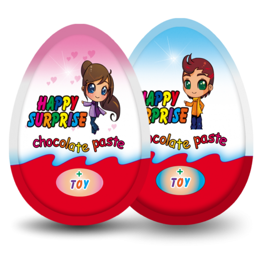 Яйцо с сюрпризом для мальчиков и девочек (микс)  "HAPPY SURPRISE" Премиум