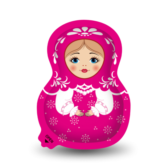 Матрешка с сюрпризом "Pretty Doll" с шоколадной пастой и бисквитами