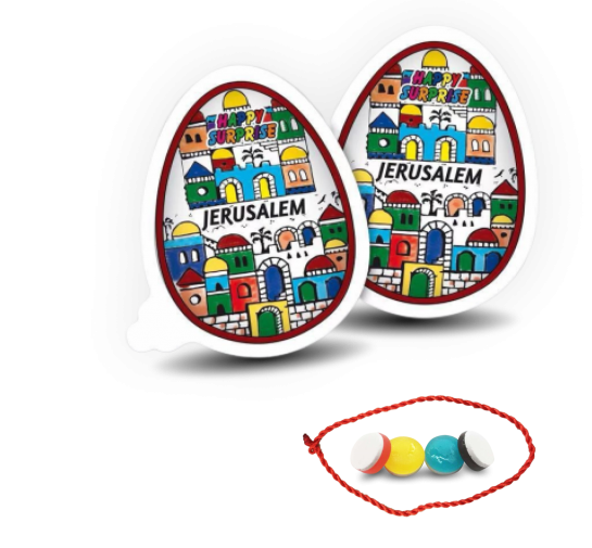 “Happy Surprise” JERUSALEM с красной ниткой и вкусной карамелью  на успех и удачу